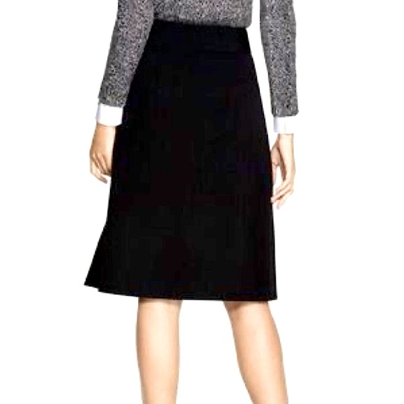 WHBM Black Skirt w/ Side Buckle and Front Slit - Picture 8 of 16